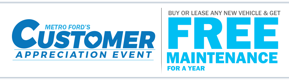Customer Appreciation Event: Buy or Lease Any Vehicle and Get Free Maintenance For a Year
