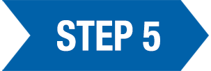 Step 5 in a blue right facing arrow