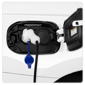 Close up of the charging port for the 2018 Outlander PHEV