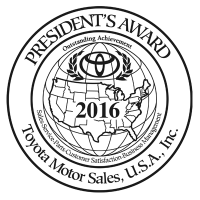 2016 Toyota Presidents' Award Winner