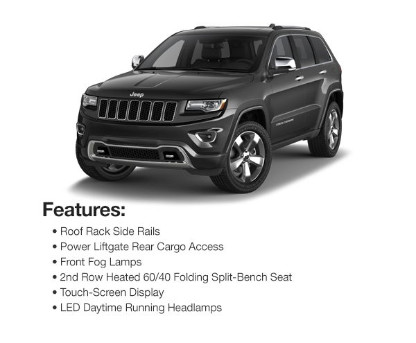 2017 Jeep Grand Cherokee Limited Sport: $528 Lease Per Mo. For 39 Mos. or $494 Lease Per Mo. For 48 Mos.