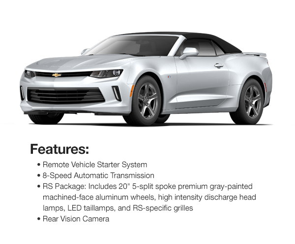 2016 Chevy Camaro LT: $285 Lease Per Mo. For 39 Mos. or $359 Lease Per Mo. For 48 Mos.
