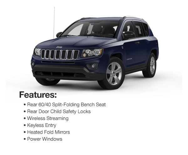 2017 Jeep Compass Sport : Lease for $271 per mo. for 39 mos. or Lease $256 per mo. for 48 mos.